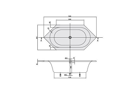 Акриловая ванна Villeroy&Boch Loop & Friends 205x90 UBA205LFO6V-01