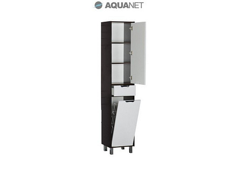 Шкаф-пенал Aquanet Гретта 40 (172063) белый/венге