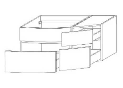 Тумба под раковину Gorenje Oasis F 105.30 R (790200) белый матовый/антрацит