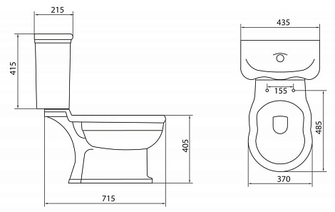 Бачок для унитаза BelBagno BOHEME BB115T