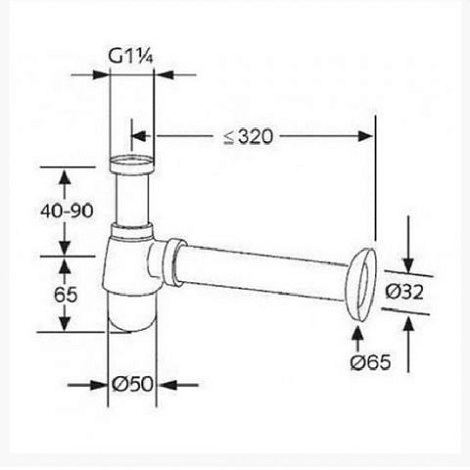 Сифон для биде Kludi Plus 1032305-00