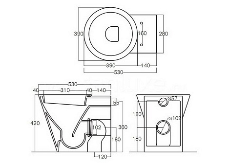 Биде напольное Althea Hera 31040