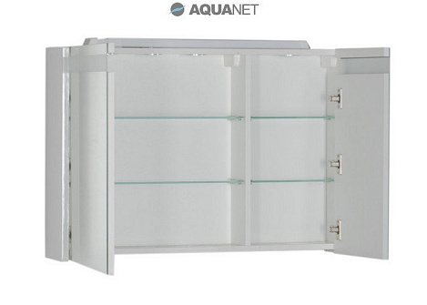 Шкаф-зеркало Aquanet Лайн 90 (165582) левостороннее белое