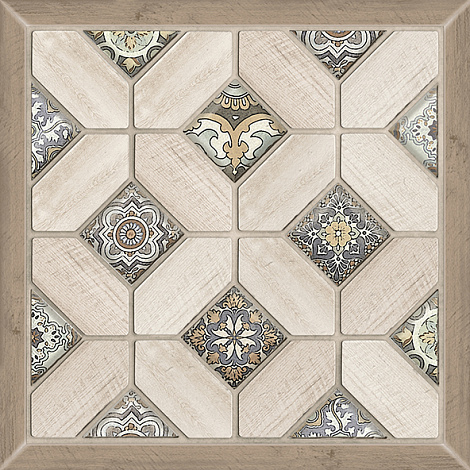 Плитка для пола Alma Ceramica Фиеста 41.8x41.8 TFU03FST034, бежевый/разноцветный