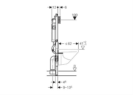 Инсталляция для унитаза Geberit Duofix 111.300.00.5