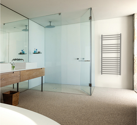 Полотенцесушитель водяной Zehnder Bluebell BLU-060-053 шлифованная нержавеющая сталь