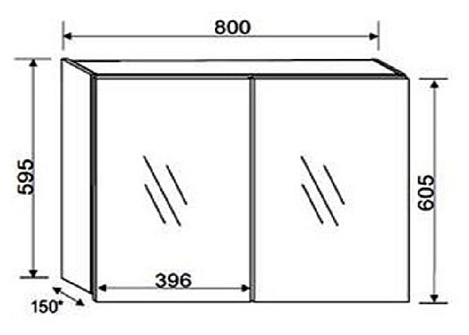 Зеркальный шкаф Gorenje F 80.15 (792882) белый глянец