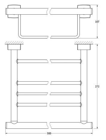 Полка для полотенец со штангой 30 cm FBS Esperado ESP 039