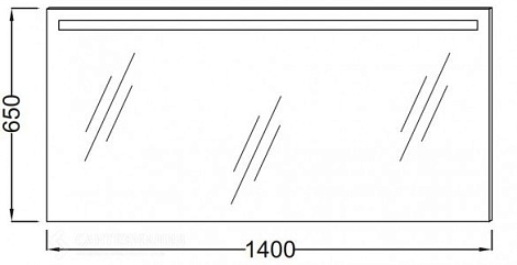 Зеркало Jacob Delafon Parallel 140 (EB1420-NF) c подсветкой