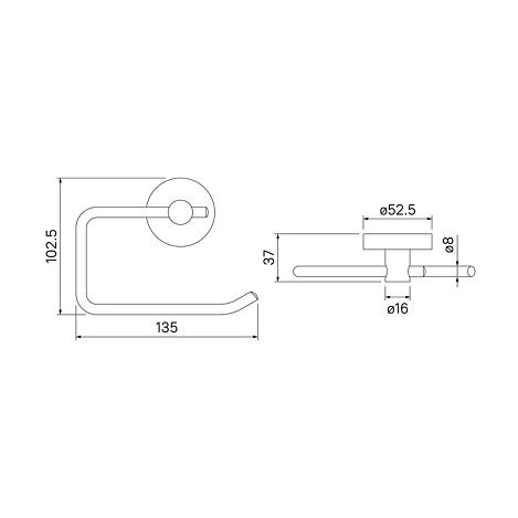Держатель туалетной бумаги IDDIS Sena SENSS00i43