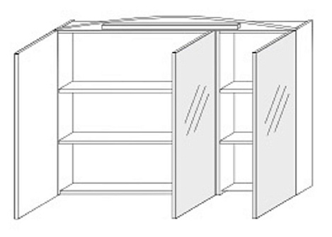 Зеркальный шкаф Gorenje Oasis F 105.14 L Led (910510) антрацит