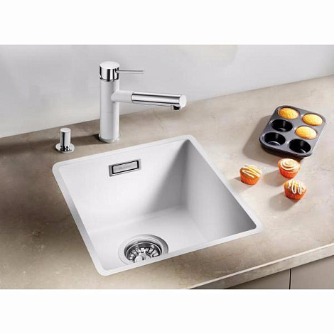 Кухонная мойка Blanco SUBLINE 320-F SILGRANIT PuraDur 523419, белый