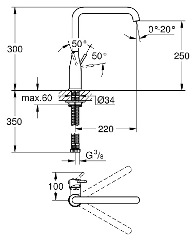 Смеситель для кухни Grohe Essence 30269000