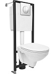 Комплект унитаз Cersanit Delfi S-SET-DEL/Black/TPL/Cg-w