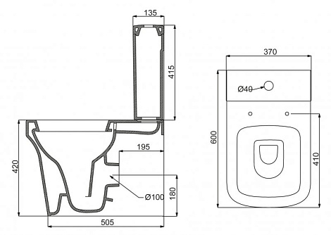 Бачок для унитаза BelBagno Marco BB118T