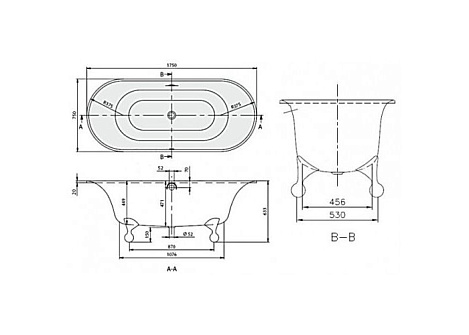 Квариловая ванна Villeroy&Boch Ceta 175x75 BQ175CEA7W0V