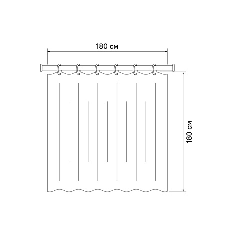 Штора для ванной комнаты IDDIS Promo P16P118i11 180x180 см
