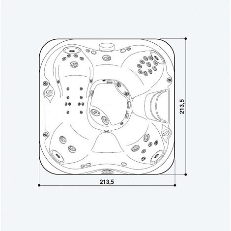 Мини-бассейн Jacuzzi SPA J335 213х213 9445-15265 Platinum (65)