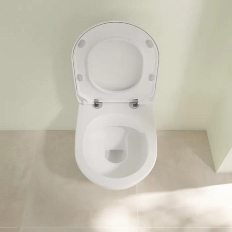Подвесной унитаз Villeroy&Boch Subway 2.0 5614R201 (5614R001+9M78S101) с сиденьем