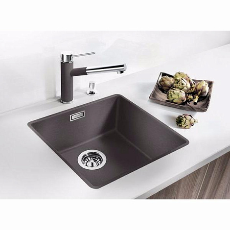 Кухонная мойка Blanco SUBLINE 400-F SILGRANIT PuraDur 523499, кофе