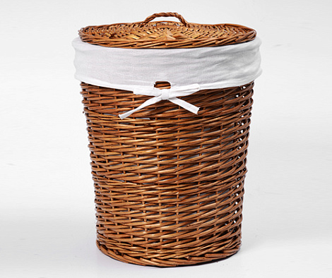 Корзина для белья с крышкой WasserKRAFT Leine WB-350-L