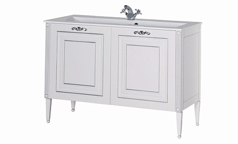 Тумба с раковиной Aquanet Паола 120 (181763+164747) белая