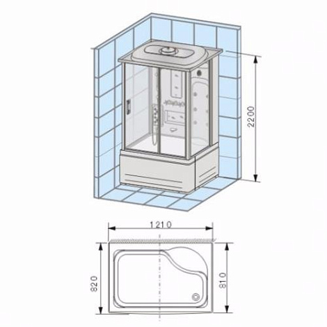 Душевая кабина Appollo TS-120W