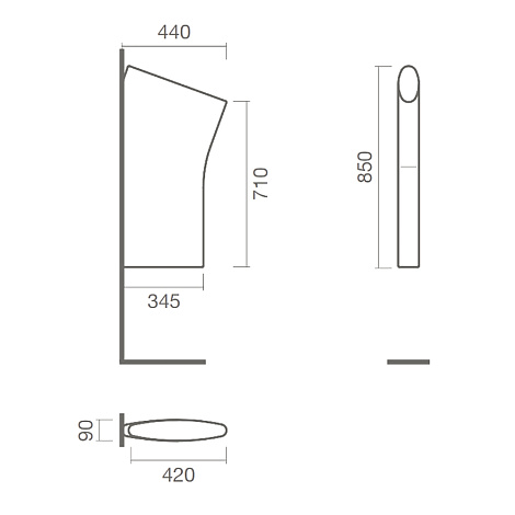 Разделитель для писсуаров Sanitana S10083057600000 ( SPUR1 )