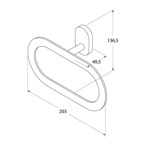 Полотенцедержатель, кольцо IDDIS Mirro Plus (MRPSBO0i51)
