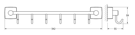 Штанга с 6-ю крючками 35 cm FBS Esperado ESP 027