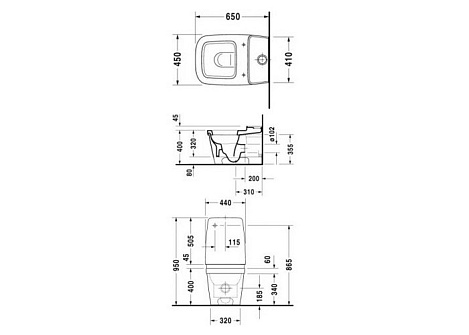 Чаша напольного унитаза Duravit Esplanade 2147090000