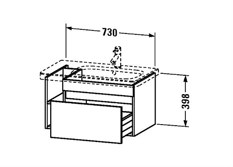Тумба под раковину Duravit Durastyle DS639305353 темный каштан