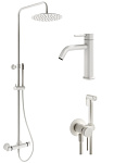 Душевой комплект Plumberia Selection Ixo KITZXO6302BO53 с термостатом, белый матовый