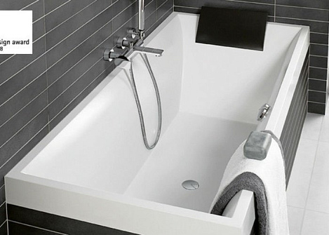 Квариловая ванна Villeroy&Boch Squaro 180x80 UBQ180SQR2V-01