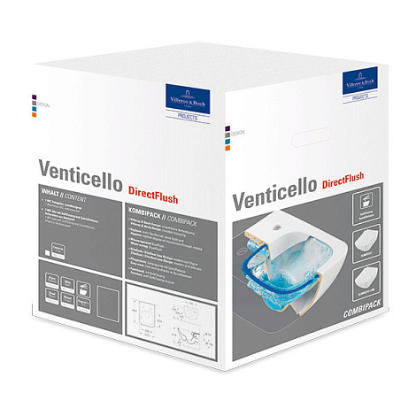 Унитаз подвесной Villeroy&Boch Venticello 4611RSR1 с сиденьем микролифт