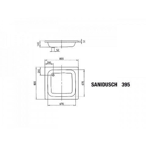 Душевой поддон Kaldewei Sanidusch 80x80 395 (3310 0001 0001)