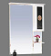 Шкаф зеркальный Misty Леонардо Л-Лео04090-235П, белый, черный прав.