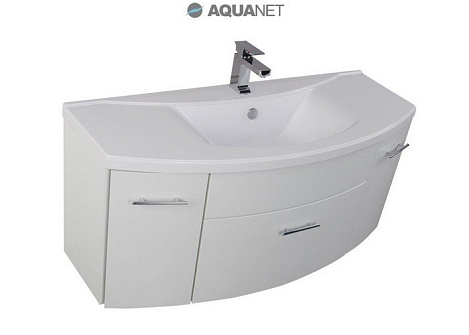 Тумба с раковиной Aquanet Тренто 120 (156500+152905) белая