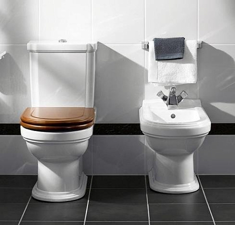 Напольный унитаз Villeroy&Boch Hommage 666210R1 + бачок + сиденье белое/латунь
