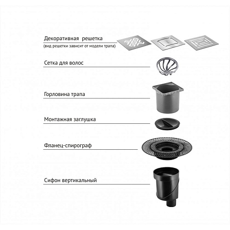 Душевой трап Berges Platz Norma 100x100 (090058) матовый хром