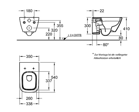 Комплект унитаз Rimfree подвесной KERAMAG SMYLE Set Smyle 57154+458.125 с инсталляцией + клавиша + сиденье