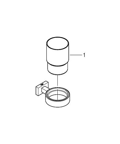 Стакан с держателем Grohe Essentials Cube 40755001