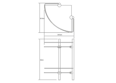 Полка стеклянная WasserKRAFT K-3122