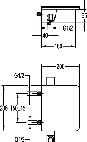 Смеситель для ванны Cezares Cascado CASCADO-VD-01 (CASCADO-F-VD-01)