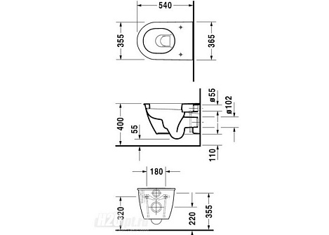 Подвесной унитаз Duravit Darling New 25450900001-WG