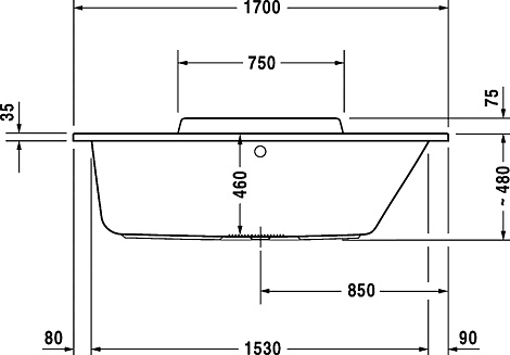 Акриловая ванна Duravit DuraStyle 170x75 700297000000000