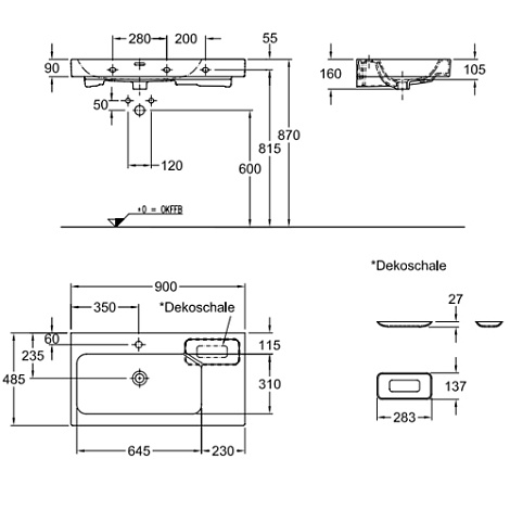 Раковина Keramag iCon 124190000, белый