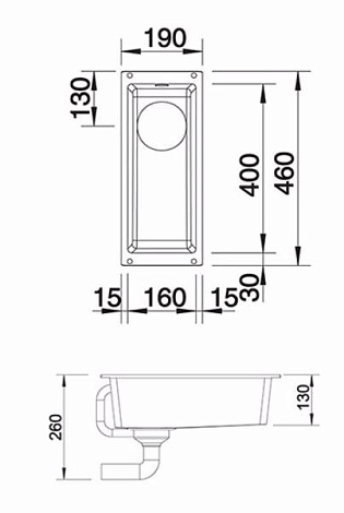 Кухонная мойка Blanco SUBLINE 160-U SILGRANIT PuraDur 523397, темная скала