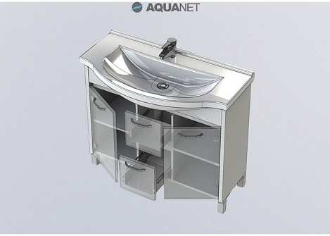 Тумба под раковину Aquanet Донна 100 (169182) белый дуб