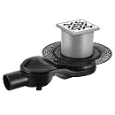 Душевой трап Berges PLATZ Antik 100x100 091160 хром глянец